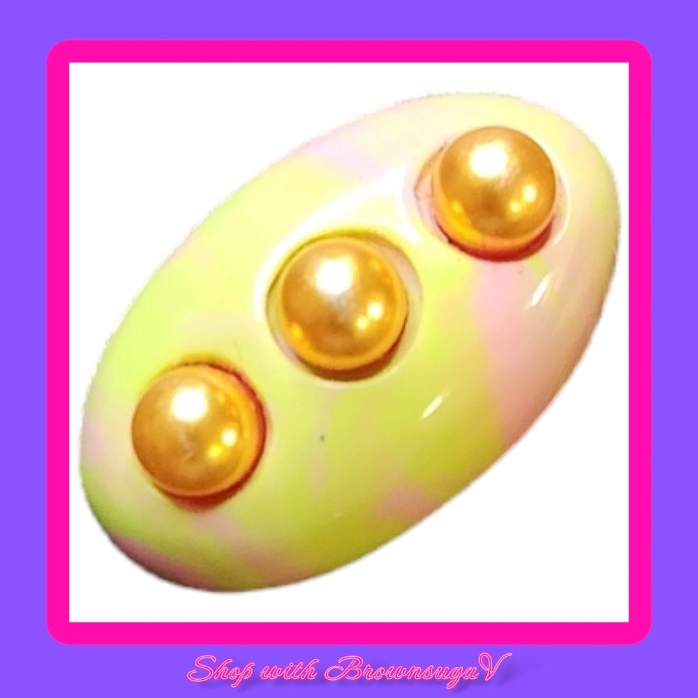Acrylic marble and gold crocs jibbitz shoe charm​
